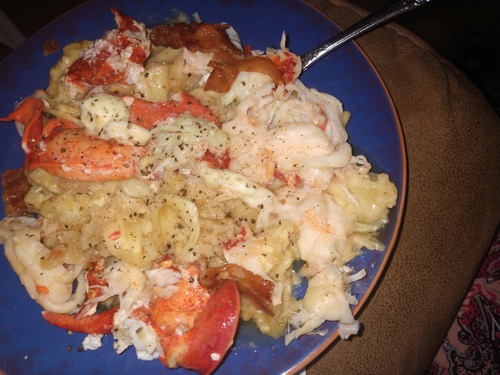 Creamy lobster pasta