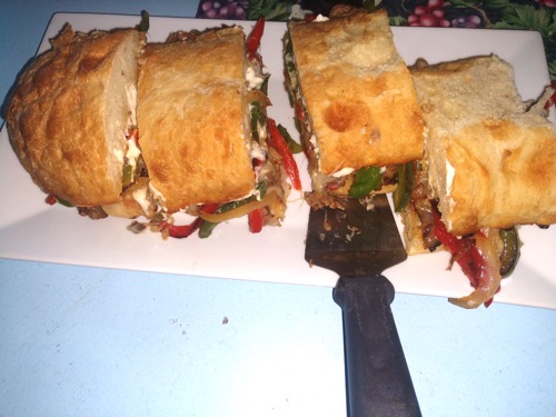 Meatball and Pepper Sandwich