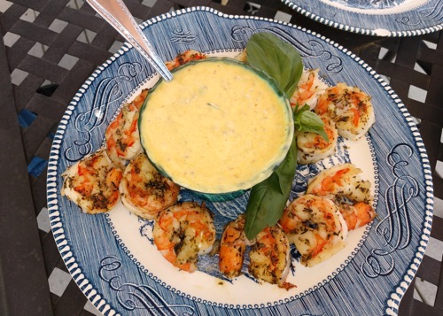 Shrimp with Yogurt sauce