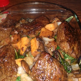 Steak Tips w Fixins